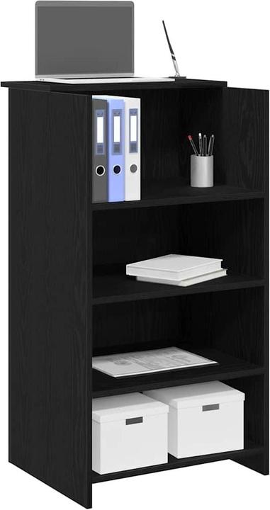 Actual product image VidaXL Reception counter black 55x50x103.5 cm wood-based reception counter