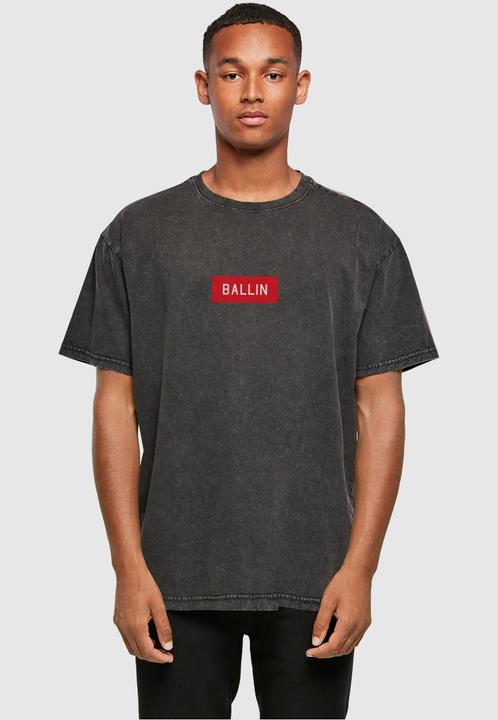 Actual product image Mister Tee Ballin Box Acid Washed Heavy Oversize Tee - 125205 (XL)