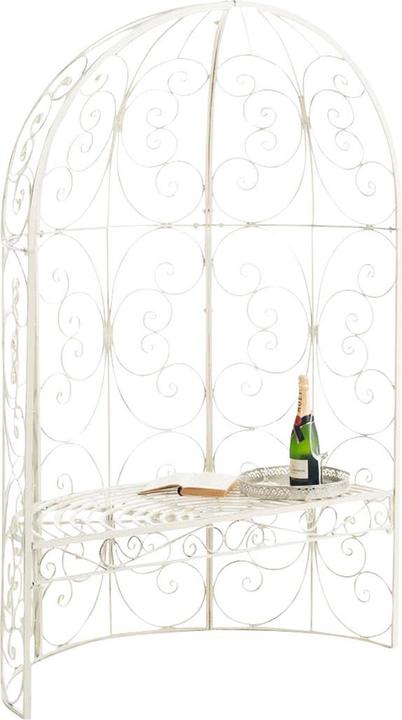 Produktbild Swisshandel24 Halbpavillon Rosie mit Sitzbank, antik-creme (58 cm, 120 cm)