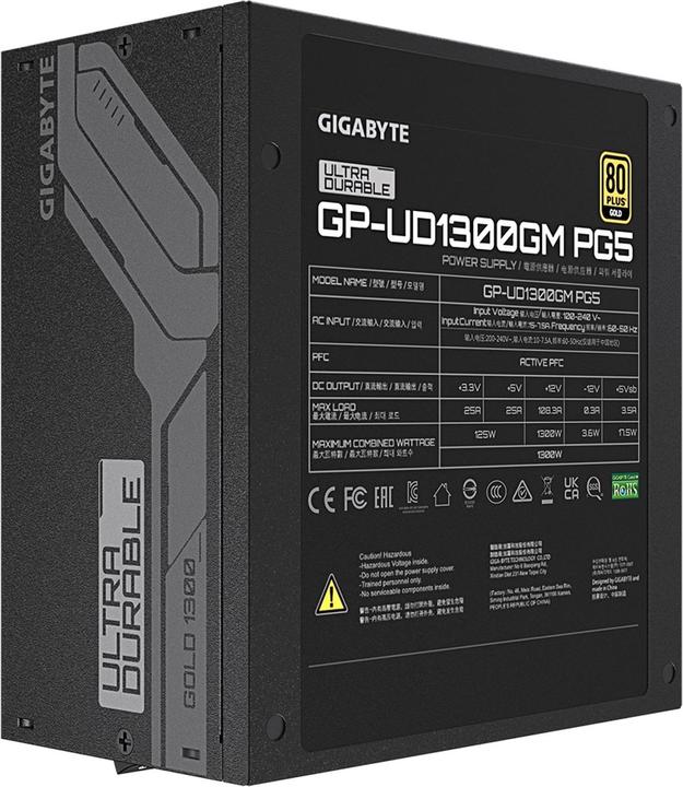 Actual product image Gigabyte Zasilacz UD1300GM PG5 ATX 3.0 (GP-UD1300GM PG5) (1300 W)