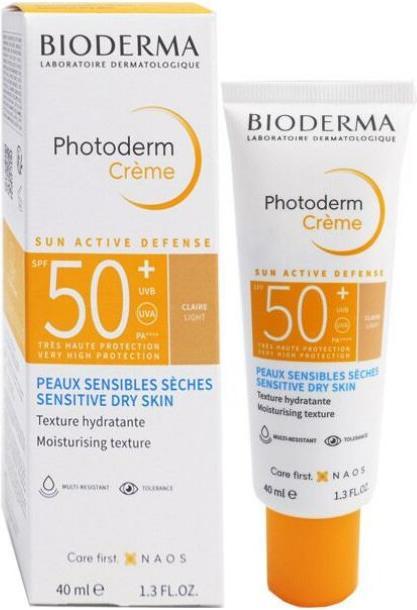 Actual product image Bioderma Photoderm Cream SPF 50+ - Light skin sunscreen - 40ml (Sun cream face, SPF 50, 40 ml, 150 g)