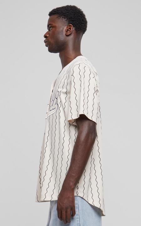 Image du produit Karl Kani KM233-014-1 KK Varsity Ziczac Pinstripe Baseball Shirt (L)