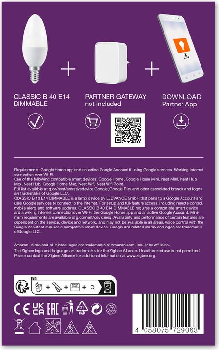 Image du produit Ledvance Bougie Smart (E14, 6 W, 470 lm, 1 x, F)