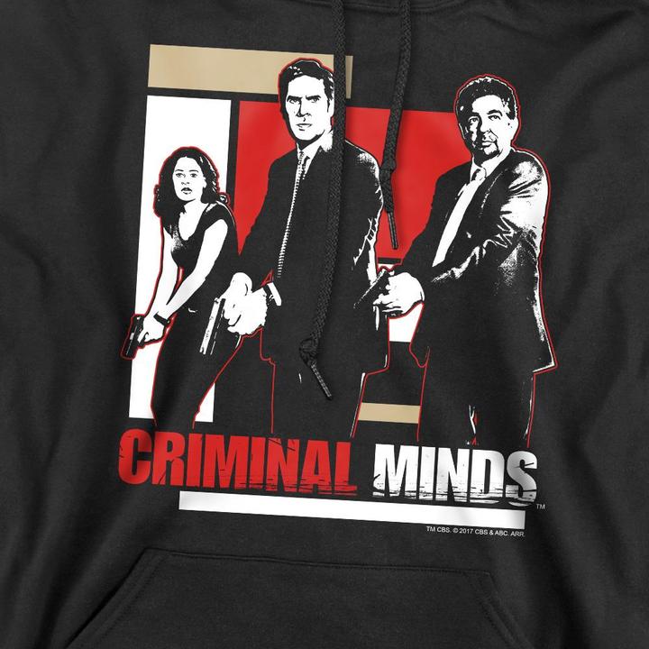 Immagine prodotto Criminal Minds Guns Drawn Felpa con Cappuccio Uomo (M)