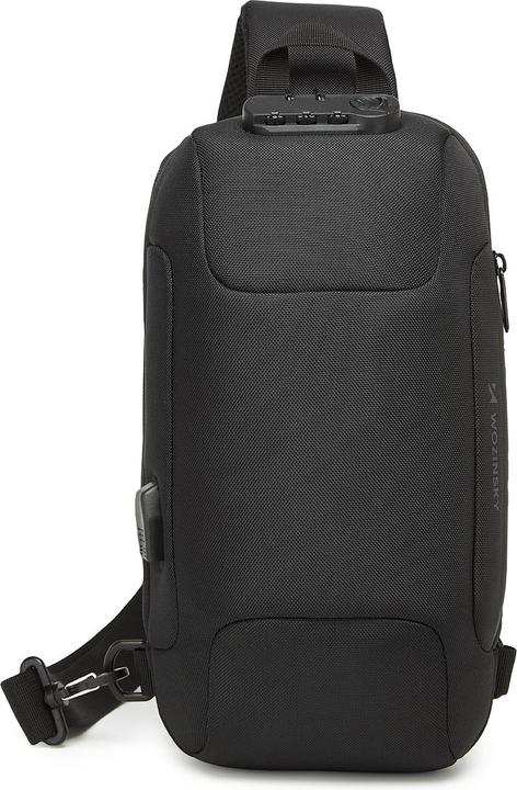 Actual product image Wozinsky Crossbody Backpack with USB Port - Black