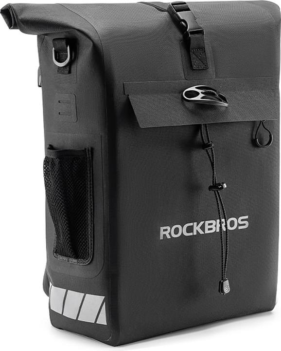 Immagine prodotto Rockbros Bike Bag with Backpack Function, Waterproof, with Helmet Attachment 18l - Black (18 l, Borsa portapacchi)