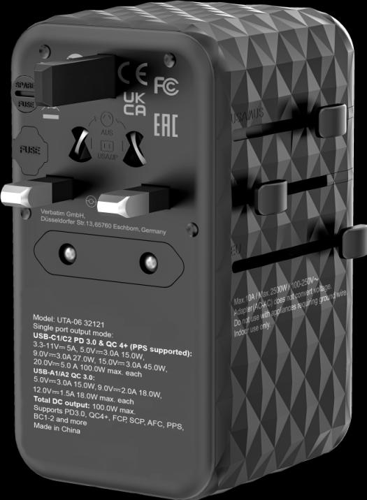 Produktbild Verbatim Universal-Reiseadapter