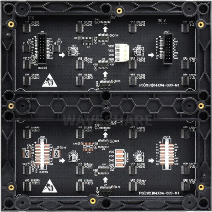 Actual product image WaveShare RGB P3 Matrix Panel 64x64 HUB75