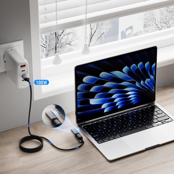 Produktbild 4smarts MagSafe 3 Adapter + USB-C Kabel (2 m, USB 3.2 Gen 1, 100 W)