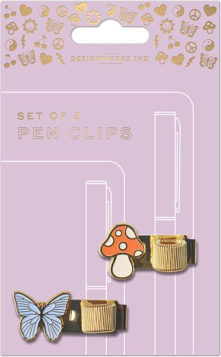 Produktbild Designworks Pen Clips - Butterfly & Mushroom (set of 2)