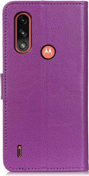 Actual product image MU Classic Litchi Leather Bookcover Series (Motorola Moto E7 Power)