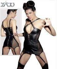 Produktbild Zado Leder Straps-Minikleid (S)
