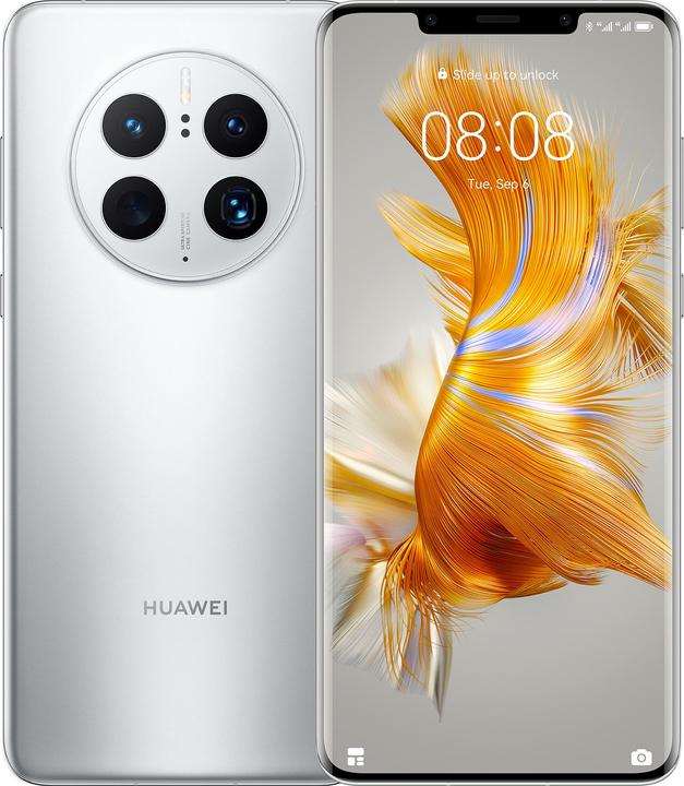 Huawei Mate 50 Pro (256 GB, Zilver, 6.74", Hybride dubbele SIM, 50 Mpx, 4G)
