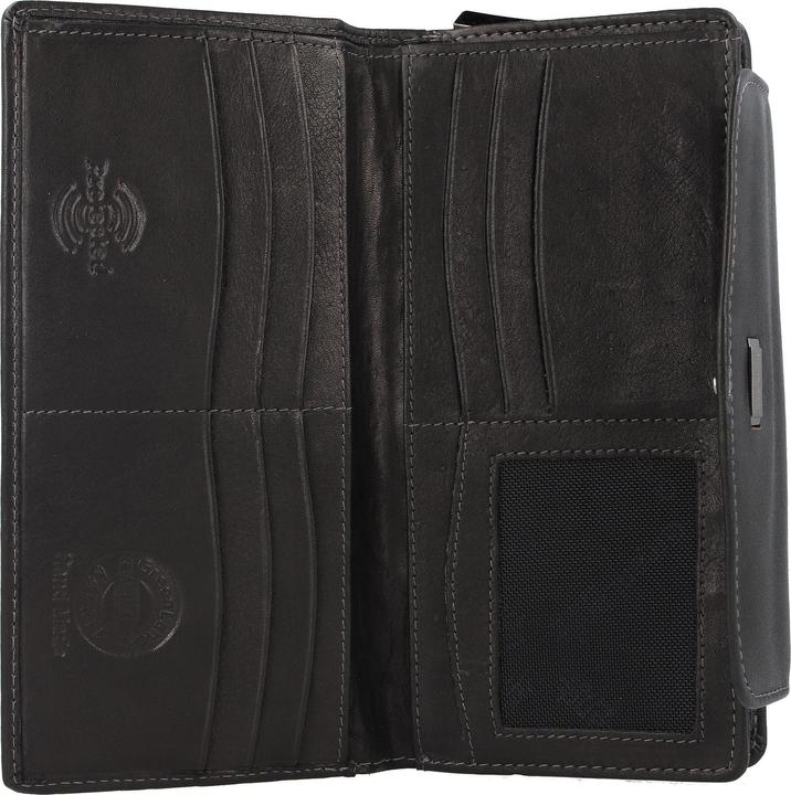Immagine prodotto Greenland Nature Portafoglio in nappa nera RFID 19 cm