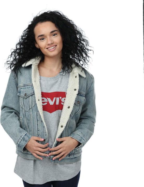 Actual product image Levis Womens/Ladies Ex-Boyfriend Sherpa Trucker Jacket (32)