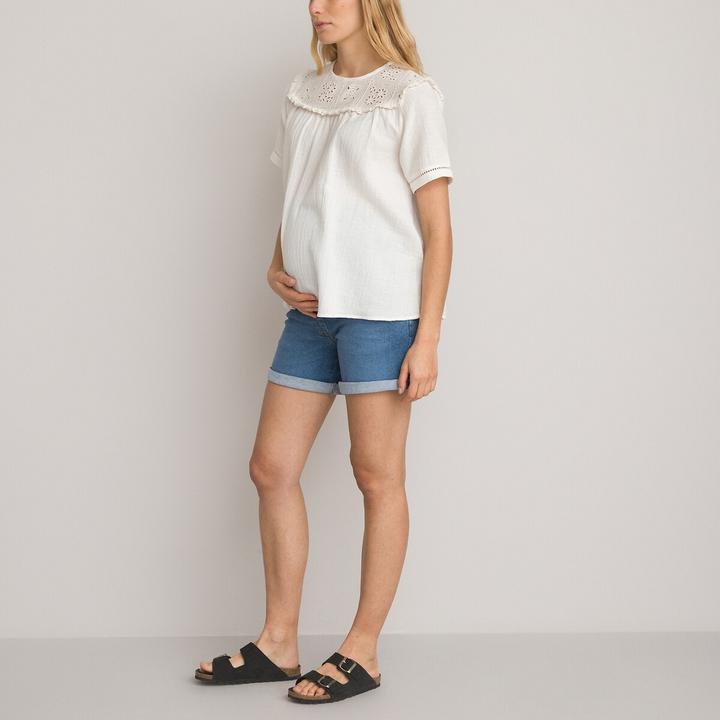 Actual product image La Redoute Collections Denim maternity shorts (32)