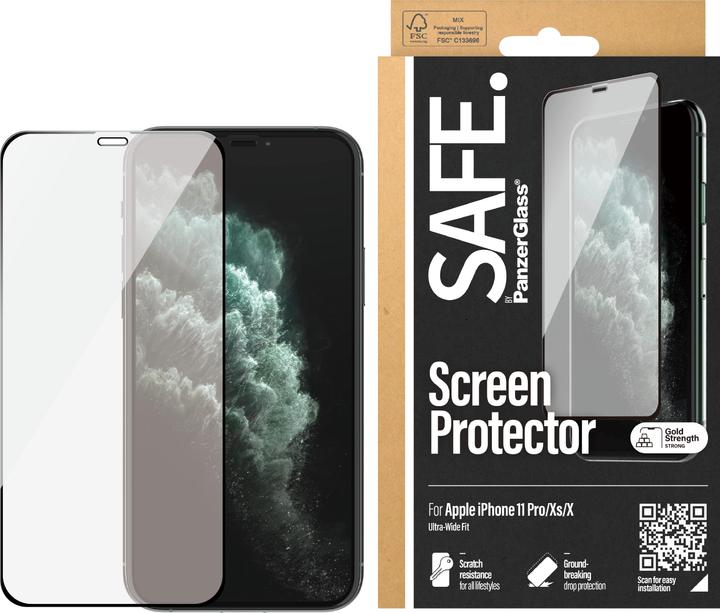 Produktbild Safe. Displayschutz Case Friendly iPhone X/Xs/11 Pro (1 Stück, Apple iPhone X, Apple iPhone XS, Apple iPhone 11 Pro)