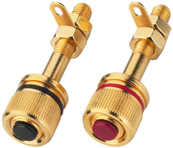 Actual product image Monacor Pair of high-end speaker pole terminals