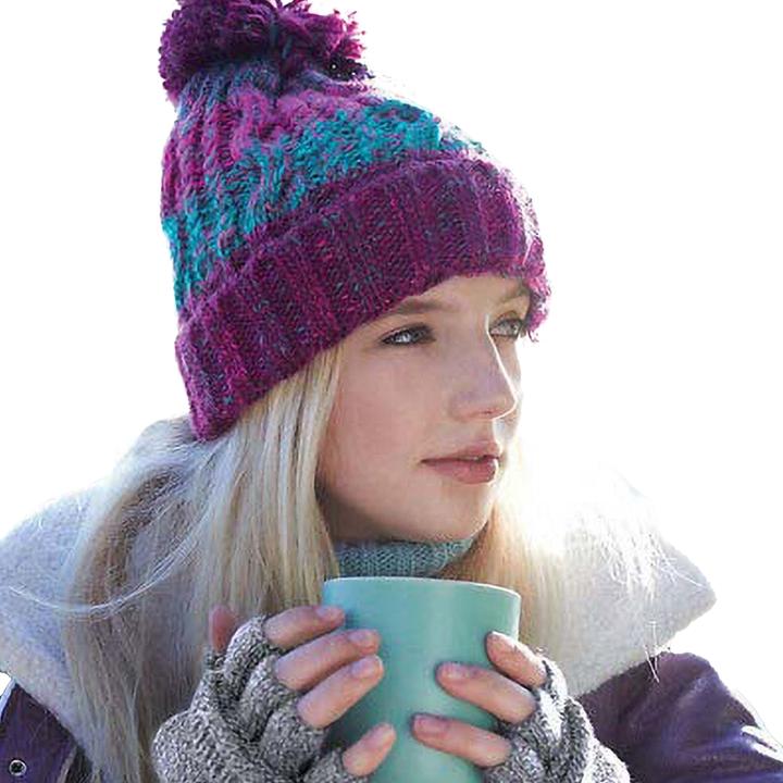 Immagine prodotto Beechfield Cappello a cavatappi in maglia con pompon (Taglia unica)
