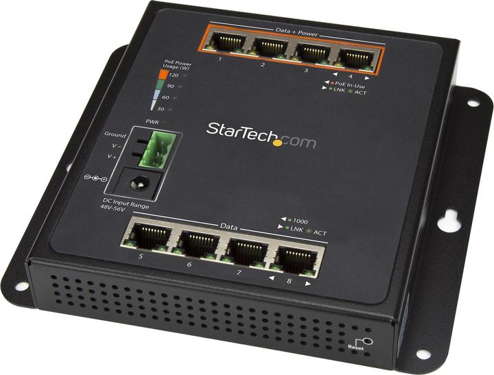 Image du produit StarTech Switch Ethernet 8 ports POE administrable - 30W par port PoE+ - Switch industriel administrable... (8 Ports)