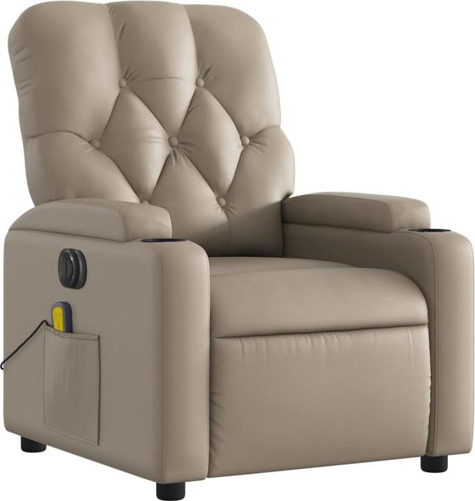 Image du produit VidaXL Fauteuil de massage Fauteuil de relaxation Fauteuil électrique Marron cappuccino