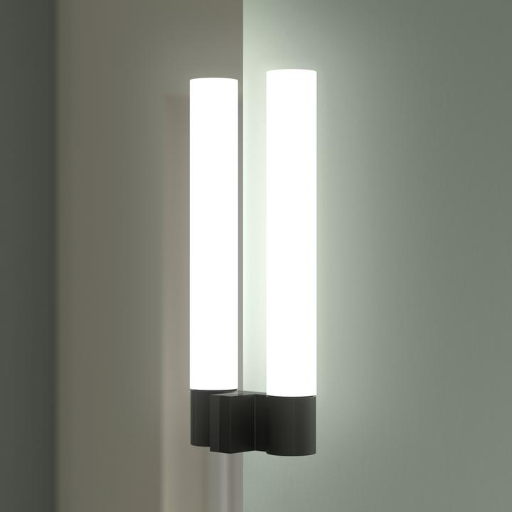 Produktbild Duravit Sivida Spiegel, Diamantschwarz Matt, 650x36x650mm, Aufsatzleuchte, Sensorschalter, Netzansch