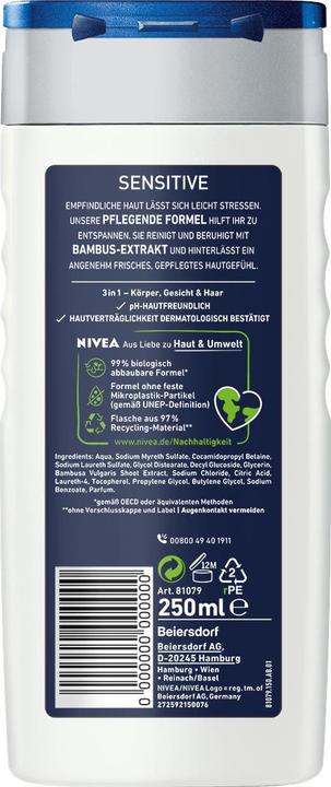 Actual product image NIVEA Sensitive (250 ml)