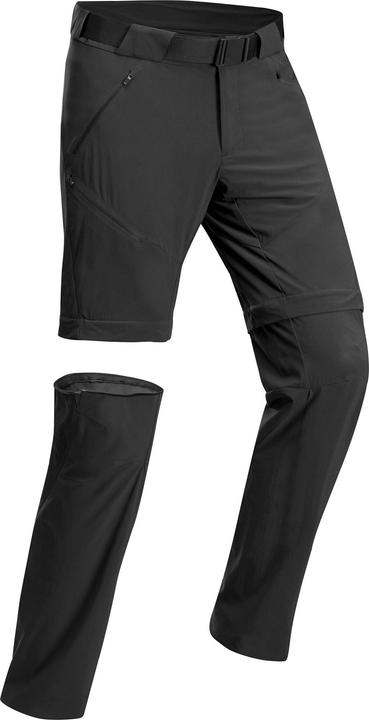 Quechua Zip-Off-Hose Herren Wandern - MH500 schwarz (L)