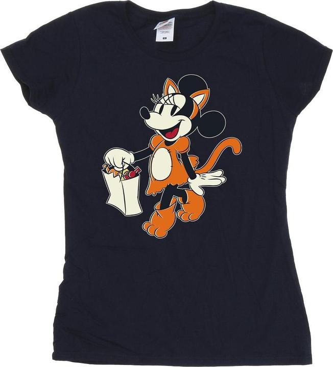 Mickey Mouse Cat Trick Or Treat TShirt (L)