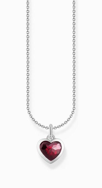 Immagine prodotto Thomas Sabo Collana con ciondolo a cuore in argento rosso scuro (Argento 925, 38 - 45 cm)