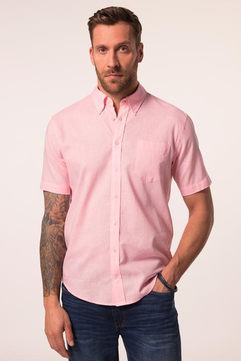 Produktbild JP1880 Hemd, Halbarm, Leinenmix, Buttondown-Kragen, Modern Fit (4XL)