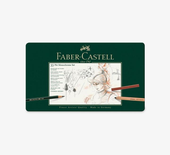 Actual product image Faber-Castell Carbon pencil Pitt Monochrome Set (Multicoloured, 33 x)