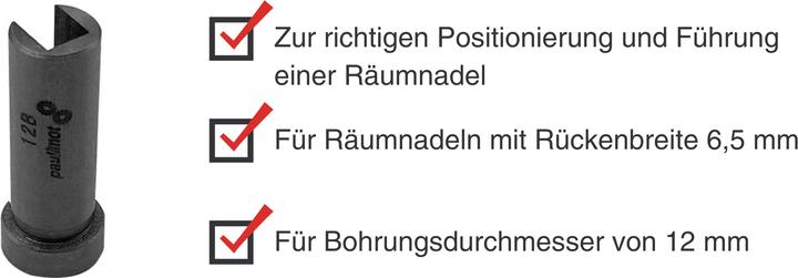 Produktbild Paulimot Führungsbuchse Ø 12 mm für Räumnadel-Rückenbreite 6,5 mm