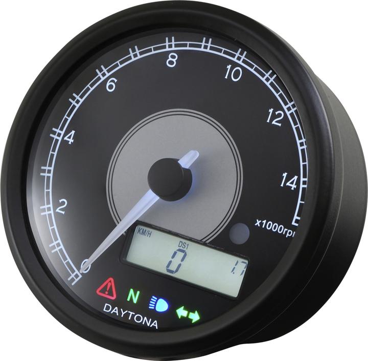 Produktbild Daytona Drehzahlmesser "Velona80" 15000 U/min, LED weiss, schwarz