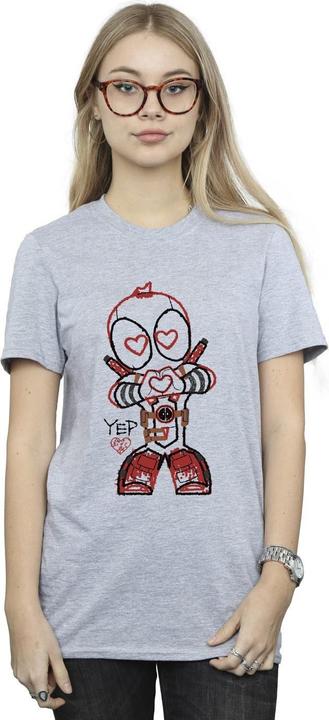 Immagine prodotto Deadpool Love Beam Line Maglietta Ampia Donna (XL)