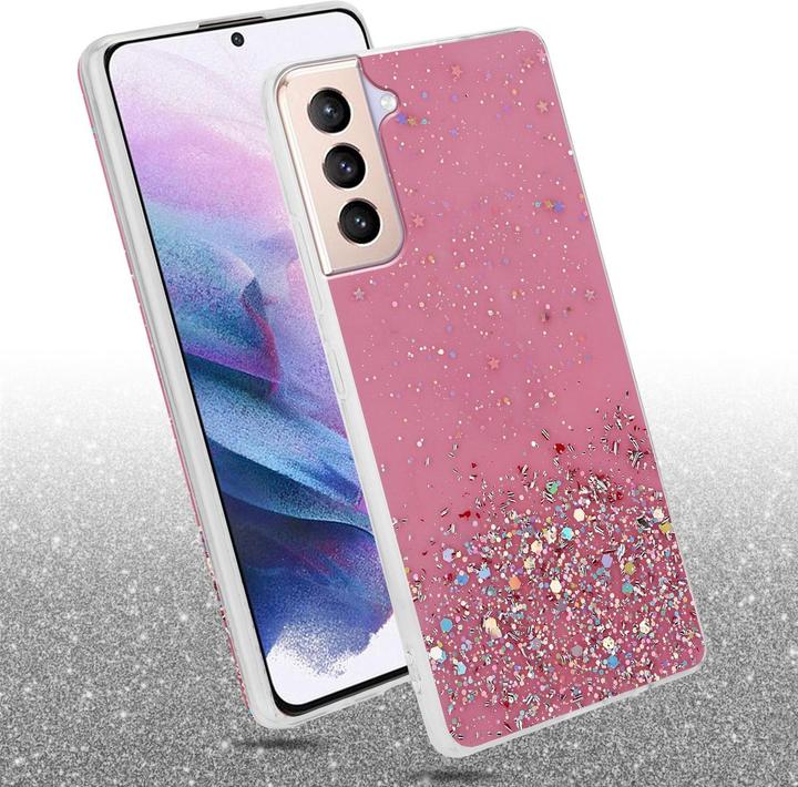 Actual product image Cadorabo TPU cover sparkling glitter (Samsung Galaxy S21+)