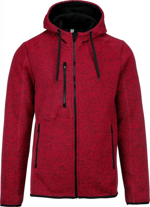 Proact Sweatshirt Zipper mit melierter Kapuze