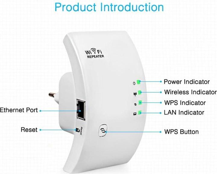 Produktbild JTI Kabelloser WLAN-Repeater - Weiss