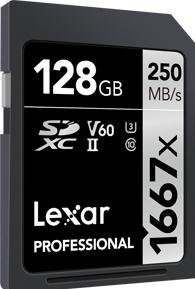 Immagine prodotto Lexar Professionale 1667x (128 GB, SDXC, U3, UHS-II)