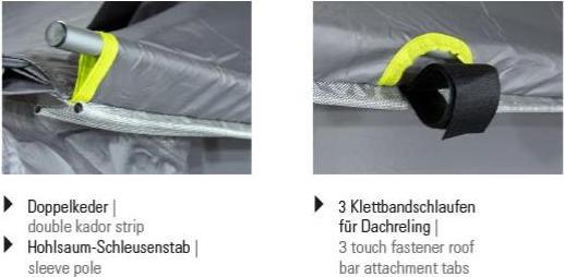 Immagine prodotto High Peak Tenda dell'autobus Trento 2.0 lightgrey-darkgrey-lime (Tenda a cupola, 9.10 kg, 2 persone)