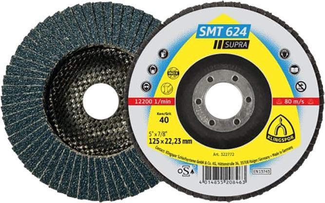 Image du produit Klingspor Roue à lamelles bombée SMT624 Supra 125mm gr. 36