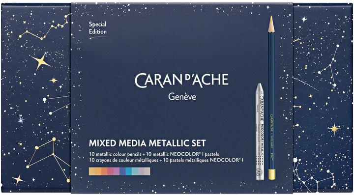 Image du produit Caran d'Ache Cosmic Blue Édition spéciale multiproduits (Couleurs métalliques, 20 x)