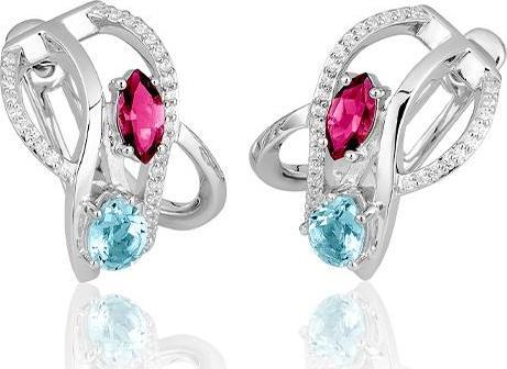 Breuning OHRSCHMUCK - ED.TOP.HELL/E.ROSA TURMALIN/Brill. 0,256 Ct. H/si (585, - Gold)