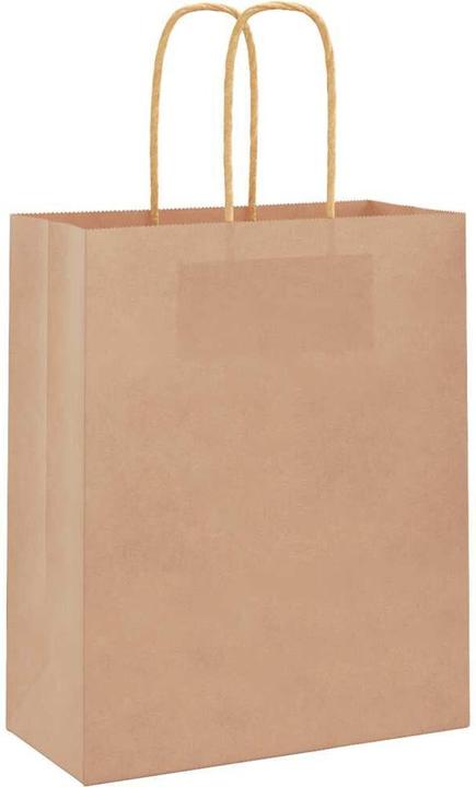 Immagine prodotto VidaXL Sacchetti di carta kraft 50 pezzi con manico marrone 18x8x22 cm (Borsa da regalo, 50 x)