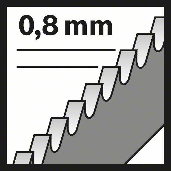 Actual product image Bosch Professional Zubehör PRO Stainless Steel T118GFS Jigsaw blade, 83 mm, 5 pcs.