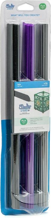 Image du produit 3Doodler Create+ Filament 75 PLA violett schwarz grau/"Night Sky Mix/" (PLA, 3 mm, 184 g, Violet)