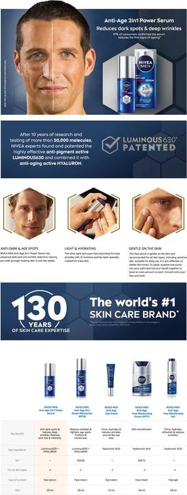 Immagine prodotto NIVEA MEN Siero viso Anti-Age Power Luminous 30 ml (30 ml)
