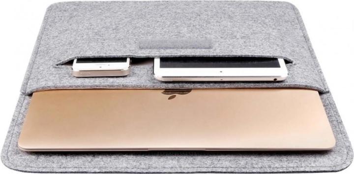 Actual product image Screenguard 2-in-1 Felt Sleeve Macbook & Notebook 12" 11" Felt Case (12", Apple)