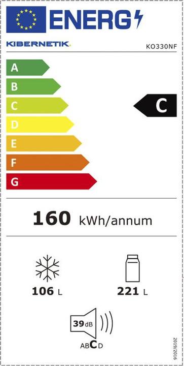 Energie-Label Kibernetik ECOKSTK327 (327 l)