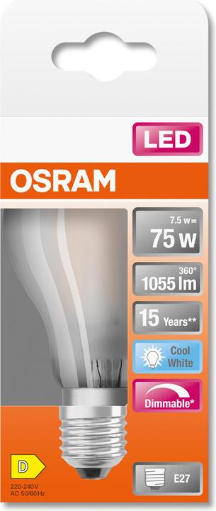 Actual product image Osram Superstar Classic A (E27, 75 W, 1055 lm, 1 x, D)
